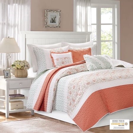 Home Essence Stella Premium Cotton Percale Quilted King Coverlet Set