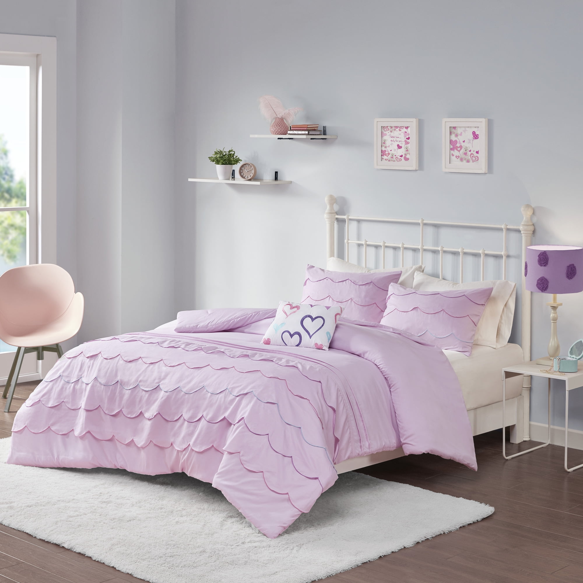 Home Essence Teen Sabrina Ultra Soft Solid Comforter Set - Walmart.com