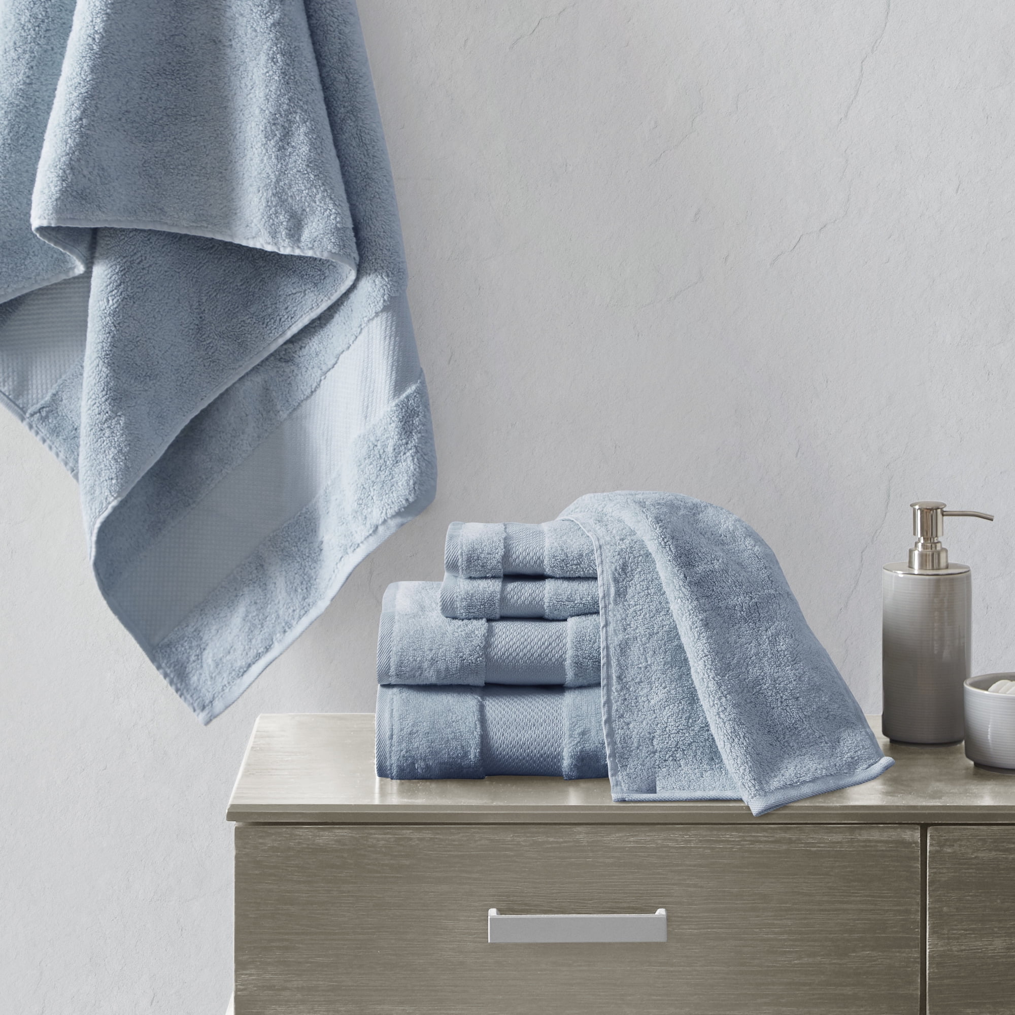 Blue Spa Modal & Cotton Blend Bath Towel, 30x58