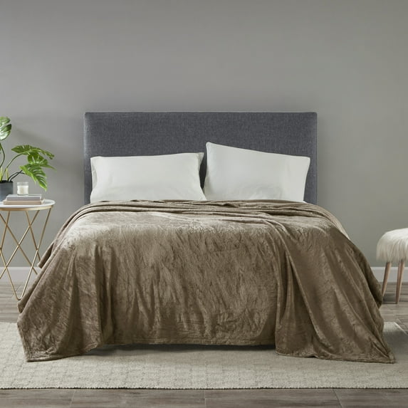Home Essence Ultra Soft MicroLight Plush Blanket, Full/Queen, Brown