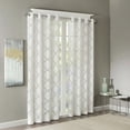 thumbnail image 1 of Home Essence Zoe Fretwork Burnout Sheer Window Curtain Panel, 50" x 63", White, 1 of 5