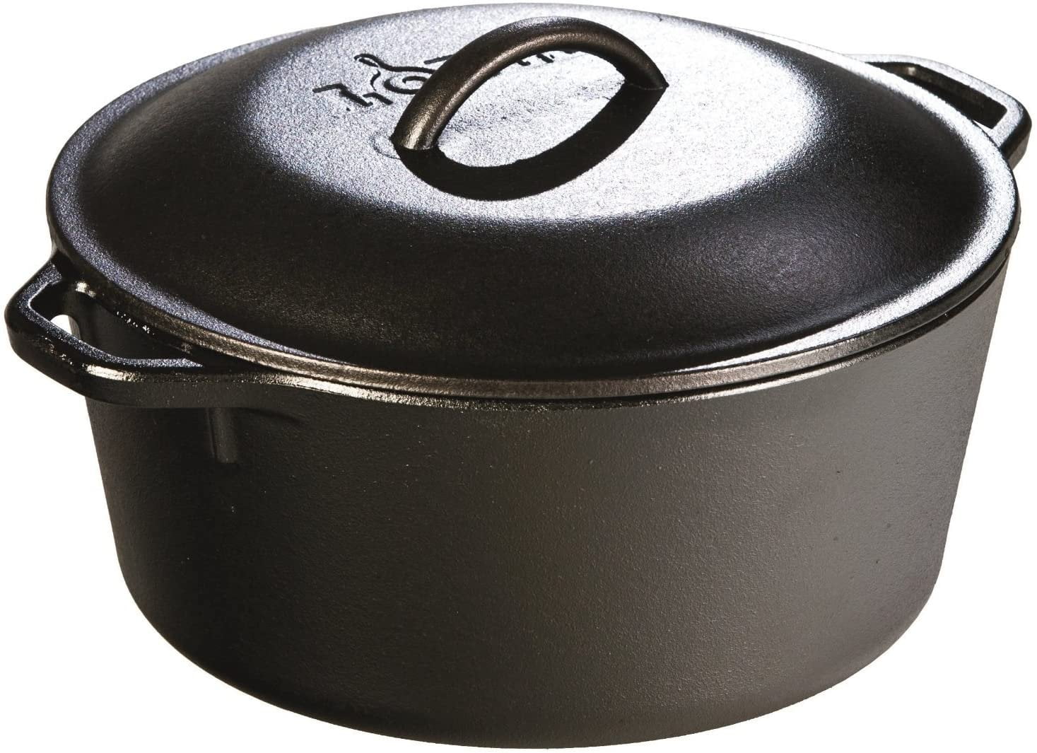Lodge 5-Quart Black Cast Iron Dutch Oven