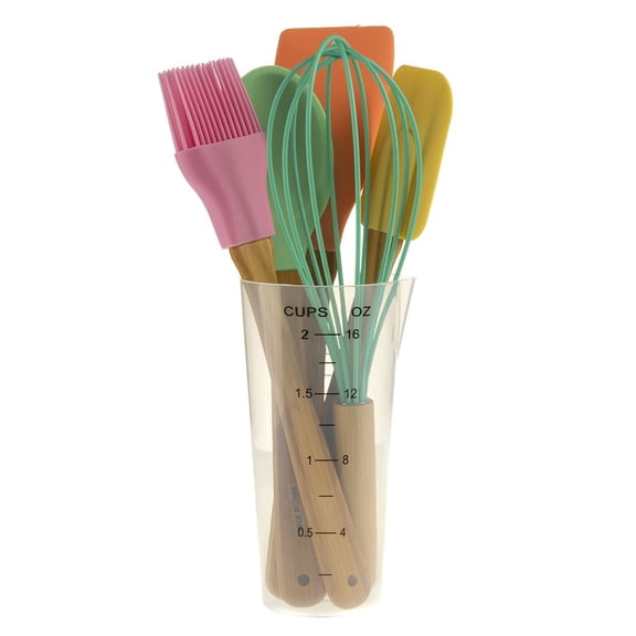 Home Essentials 6/Pce Bamboo Tool Set w/Measuring Cup