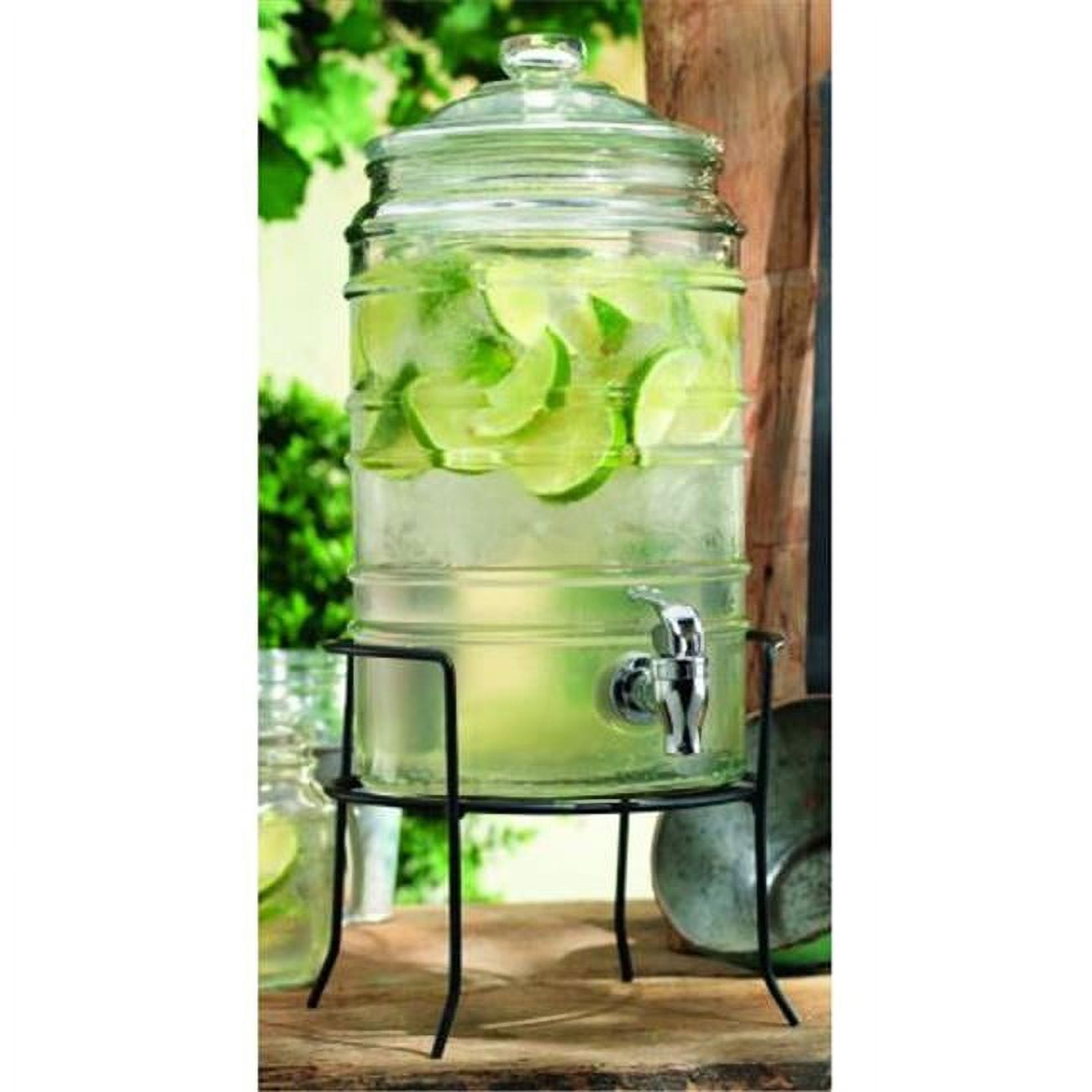 Home Essentials Del Sol Ribbed Glass 1.5-Gallon Beverage Dispenser