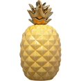 thumbnail image 1 of Home Essentials & Beyond  9 in. Pastel Yellow Pineapple with Gold Crown, 1 of 1
