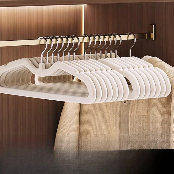 Home Essentials Anti-Slip No-Mark Hangers, 10-Pack - Space-Saving Short Neck Design for Clothes, Eco-Friendly ABS Plastic (5kg Capacity)