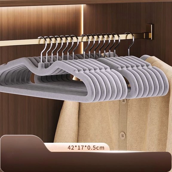 Home Essentials Anti-Slip No-Mark Hangers, 10-Pack - Space-Saving Short Neck Design for Clothes, Eco-Friendly ABS Plastic (5kg Capacity)