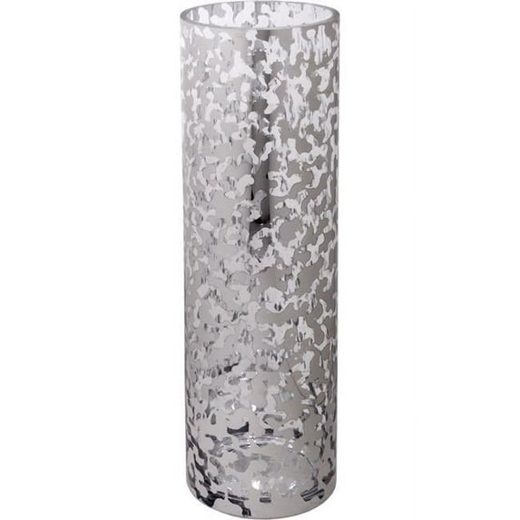 Home Essentials & Beyond 1514 16 in. Modern Mercury Cylinder Hurricane- Leopard