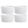 thumbnail image 1 of Home Essentials & Beyond 15528 8 oz White Basket Weave Ramekin - Set of 4, 1 of 1