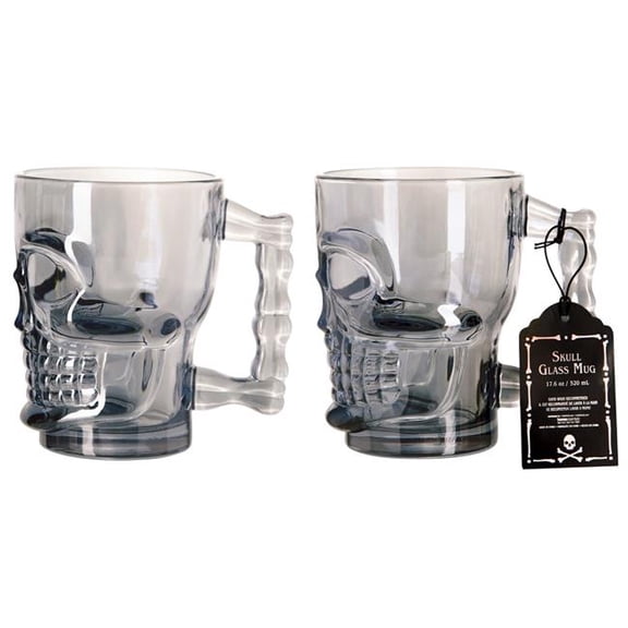 Home Essentials & Beyond 3004 18 oz Smoke Skull Mug for Unisex - Set of 2