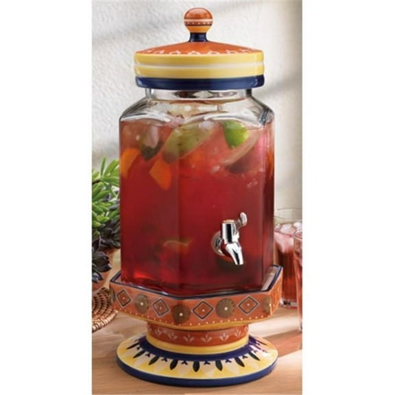 Home Essentials & Beyond 1879 Fiesta Ceramic Beverage Dispenser