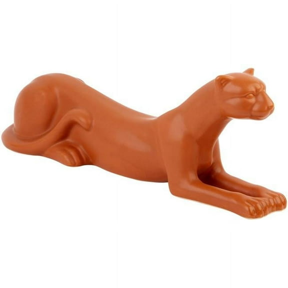 Home Essentials & Beyond 23704 15.5 x 5 in. Cinnamon Sit Leopard Figurine