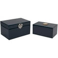 thumbnail image 1 of Home Essentials & Beyond 32790 MC Navy Star Jewelry Box, Set of 2, 1 of 1