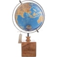 thumbnail image 1 of Home Essentials & Beyond 45497 14.5 in. Metallic Blue Globe on Wood Base, 1 of 1
