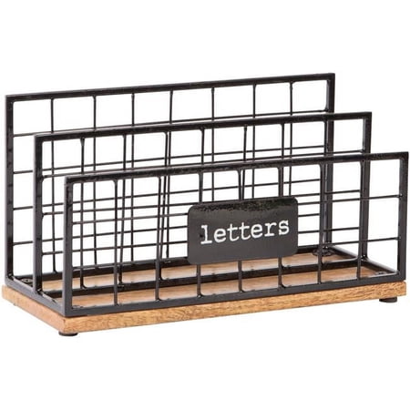Home Essentials & Beyond 45862 10 in. Black Letters Desk Organzer