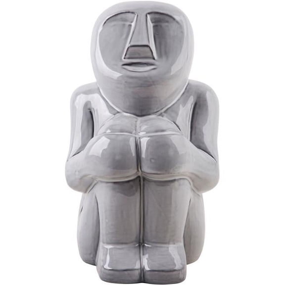 Home Essentials & Beyond 49629 7 x 12 in. Grey Mayan Figurine