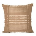 thumbnail image 1 of Home Essentials & Beyond 50852 20 in. Textured Eyelash Fringe Taupe & Cream Pillow, 1 of 1