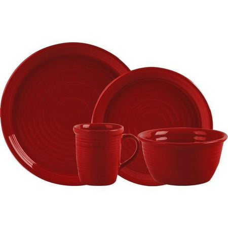 Home Essentials & Beyond 93368 Carnival Red Dinnerware Set, 16 Piece