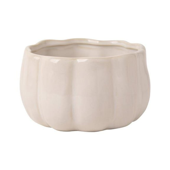 Home Essentials & Beyond 95335 21 oz Antique Cream Pumpkin Bowl for Unisex - Set of 4