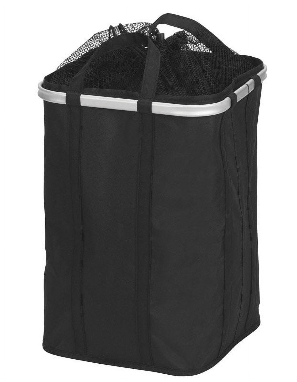Home Essentials Collapsible Laundry Hamper, Black