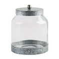 thumbnail image 1 of Home Essentials Fiddle and Fern Medium Galvanized Canister, 1 of 2