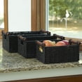 thumbnail image 1 of Home Essentials Paper Baskets, Black, 3-Pieces, 1 of 4