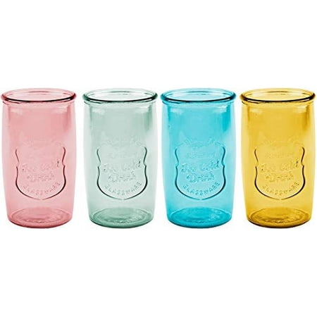 Home Essentials Retroware Hiball Assorted Colors Set of 4, 20 Ounce