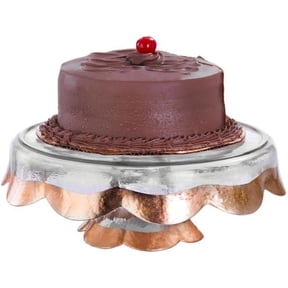 Home Essentials Ruffled Cake 12"Plate Gold Rim