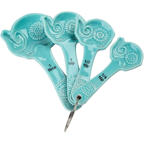 Home Essentials Turquoise Elephant Measuring Spoon Set of 4