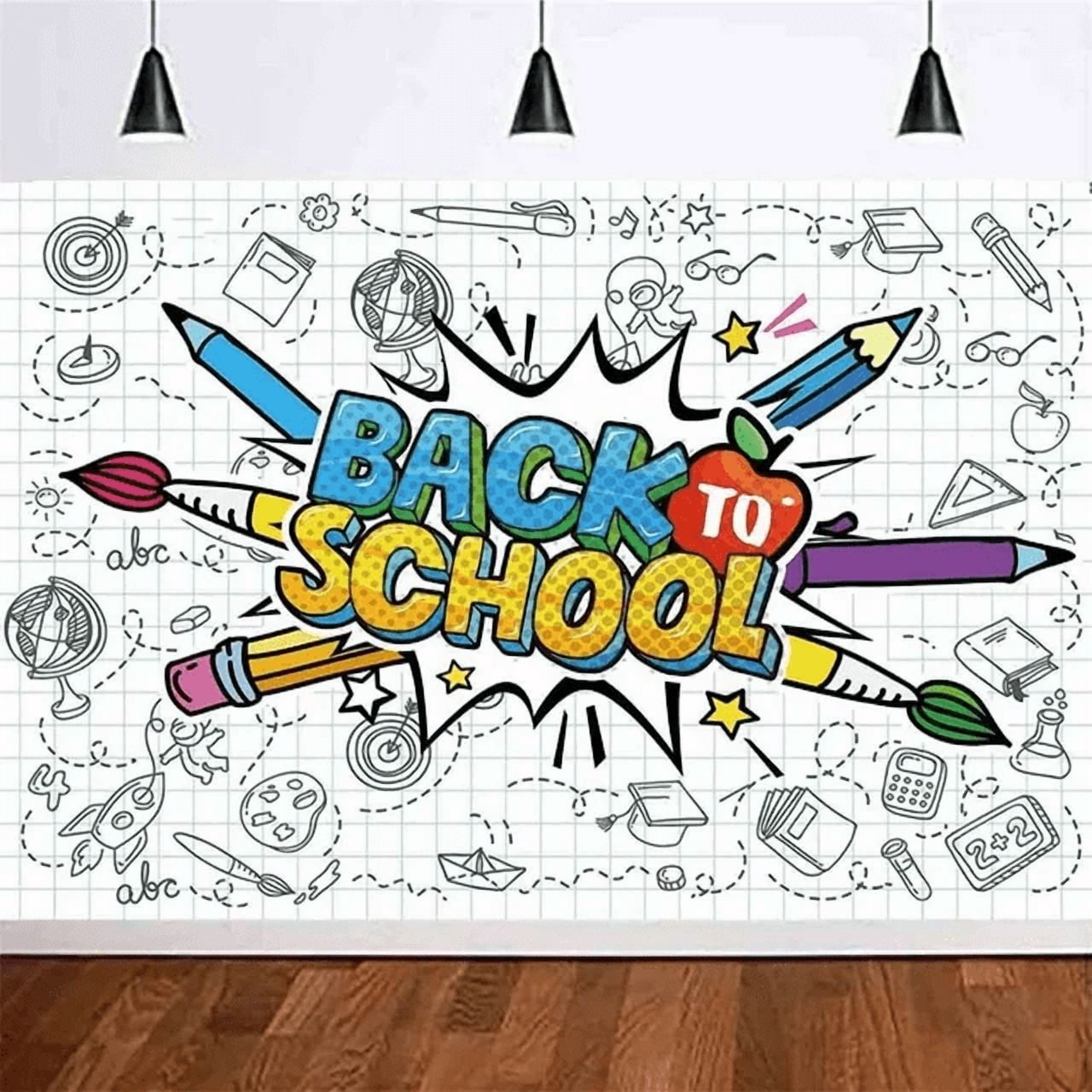 Welcome To Learning Welcome Banner Pencil Design Classroom Party Decor NUOBESTY Back To ...