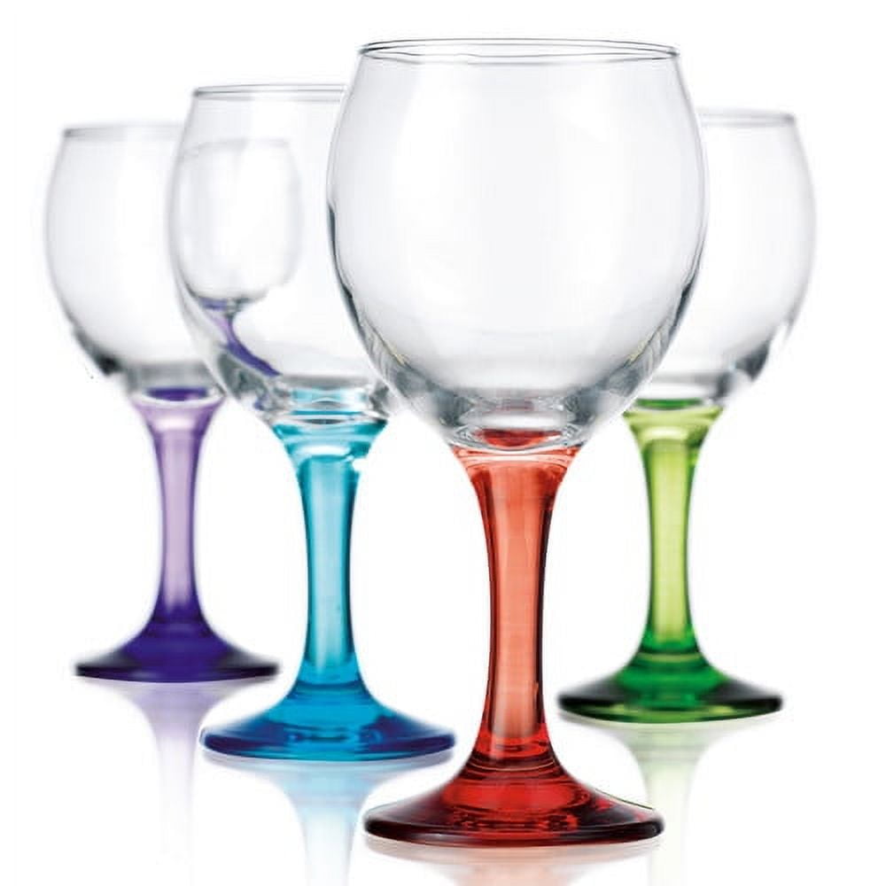 Home Essentials Vivid Red Wine 4-Piece Glassware Set