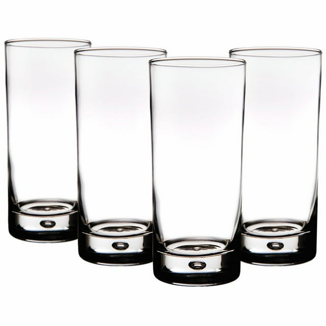 Home Essentials and Beyond Wine Glasses Bubble Highball Drinking Glass Set of Four
