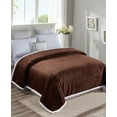 thumbnail image 1 of Home Essentials by Décor&More Braided Sherpa Blanket - King Chocolate, 1 of 3