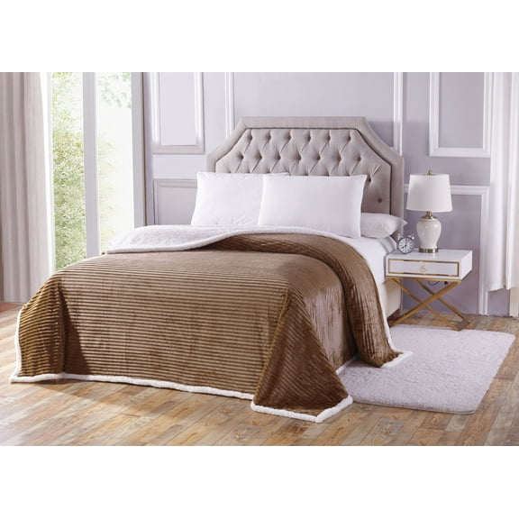 Home Essentials by Dcor&More Corduroy Sherpa Blanket