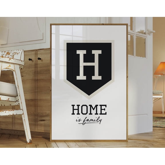 Home Is Family Print Kitchen Art Wall Decor Home Team Poster Hallway Art Entryway Sign Home Kitchen Wall Art Gift For Family Wall Art, Modern Wall Decor, 24x36 UNFRAMED