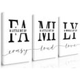thumbnail image 1 of Home Family Wall Art for Living Room Dining Room Wall Decor Inspirational Quotes Poster A Little Bit of Crazy Print,Family Quotes, Family Sign, Living Romm Wall Art,Family Print Canvas 12"x16", 1 of 6