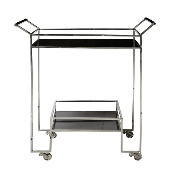 Home Fare Naya Steel Bar Cart, Silver