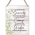 Home Farmhouse Wood Plaque Sign Wall Hanging, God grant me the serenity