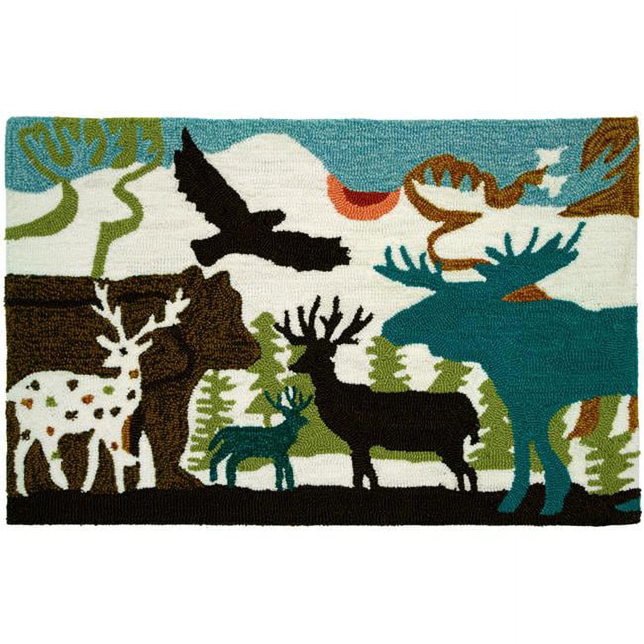 Homefires Rugs Home Fires Accents Forest Dwellers Indoor Rug - Black and Brown - 22in ...