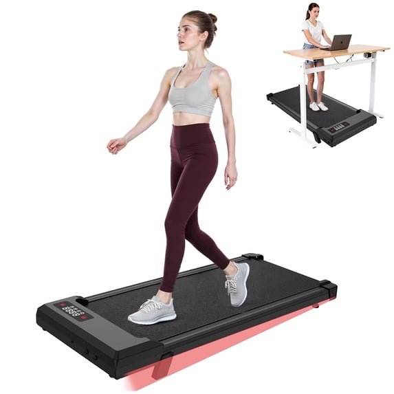 Evitormill Walking Pad, Under Desk Treadmill, Compact Walking Pad for Home & Office, 2.5HP Quiet Motor, 33.5'' Running Belt, Supports 265 Lbs (Black)