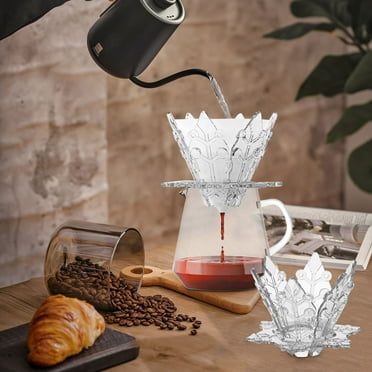 Home Flash Deals ABPWLY Coffee Dripper 1-2 Cups Resin Pour Over Coffee Maker Reusable Coffee Filter Cup Slow Brewing Accessories for Home,Cafe,Travel,Camping Transparent Cup Up to 60% off