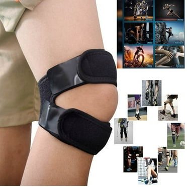 Home Flash Deals ABPWLY Sport Patella Pain Relief Adjustable Knee Patella Support Wrap with Dual Straps,Breathable Dual Compression Support Knee Pads,Get Black\Gray\Pink Clearance Sales