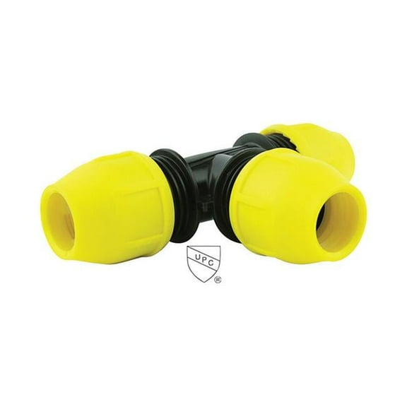 HOME-FLEX 3/4 in. IPS DR 11 Underground Yellow Poly Gas Pipe Tee