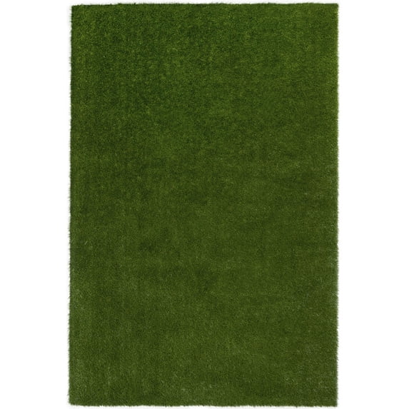 Home Floor Decorative Polyethylene Greenspace 4' X 6' Area Rug - Green