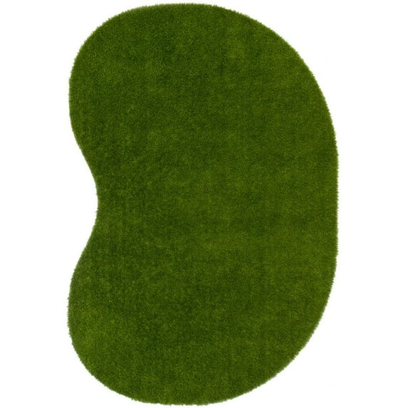Home Floor Decorative Polyethylene Greenspace 6' X 9' Jellybean Area Rug - Green