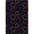 thumbnail image 1 of Home Floor Decorative Premium Nylon Fiber Neon Lights Looped 6' X 6' Area Rug - Fluorescent, 1 of 5