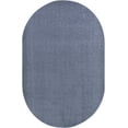 thumbnail image 1 of Home Floor Decorative Premium Polyester Endurance 6' X 9' Oval Area Rug - Glacier Blue, 1 of 5