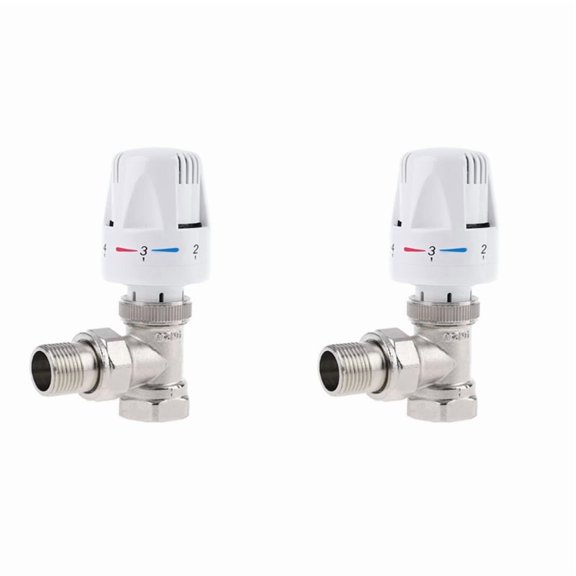 Home Floor Heating and Radiator Valve 2 Pack DN20-3/4 Inch Thread, Manual Operation, DIY Installers Friendly, OPP