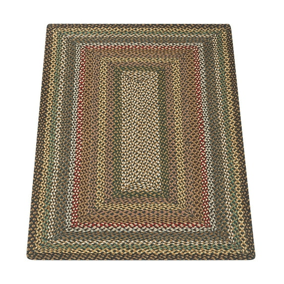 Home Floor Mat Jute C-051 Fir, Ivory Braided Rug , Rectangle 3' x 5'