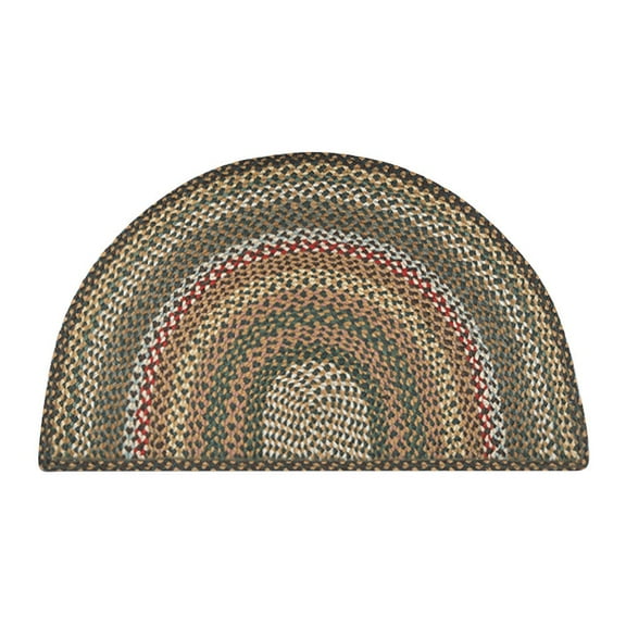 Home Floor Mat Jute SC-051 Fir, Ivory Braided Slice Rug - 24" x 39"